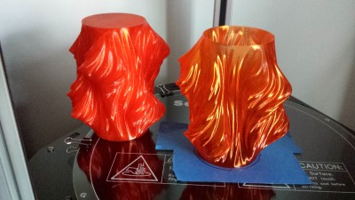 Solid and hollow vase.