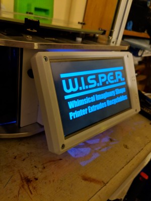 IMG_20181222_095927.jpg (3.07 MiB) Viewed 11605 times From this angle, it's easier to see that the SeeMe files were used. I essentially just joined the two angled brackets together onto a single solid backplane, that then gets attached to the rear of the PanelDue case, taking advantage of the 4 mounting holes originally used by the model designer to attach an arm bracket.