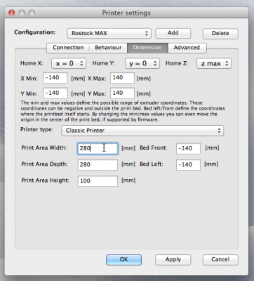 Temporarily select Classic Printer, then set these.