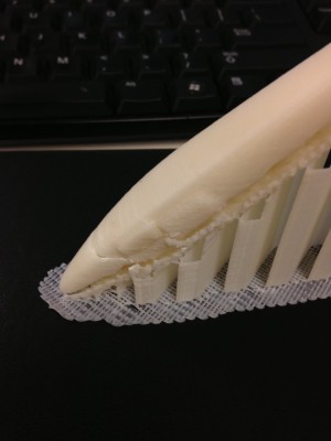front end of the print, This is piece together after I broke it apart to look at the infill