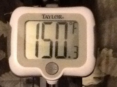 F Temp at PTC connection with new PEEK at 230C no fan