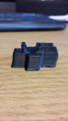 Hrmmm....  maybe the part was angled from the beginning?