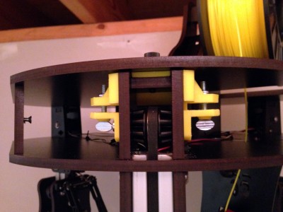 Front view of tensioner installed.