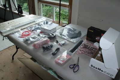 everything laid out, counted and ready to build