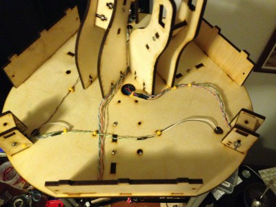Top wiring all done, ready for LEDs