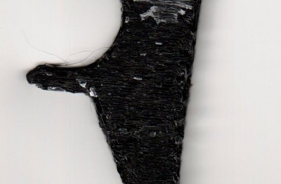 Bottom of first layer showing gaps in extrusion