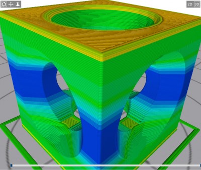 1.00in Cube Test - MatterControl - MatterSlice - 0.2mm
