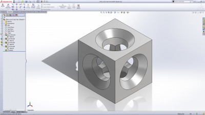 1.00in Cube Test - SolidWorks