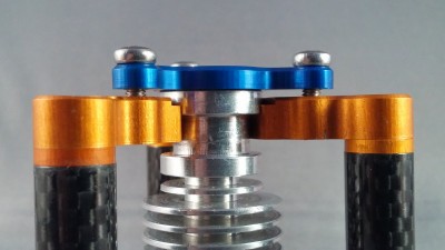 The locking ring sits atop the hotend mount flange to secure it.