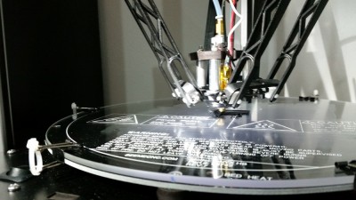 Here is the beginning of the first print. It looks good at first.